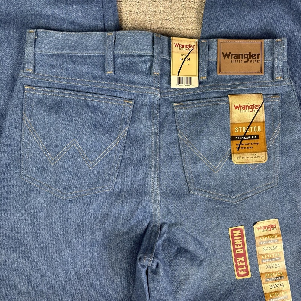 Wrangler Jeans Regular Fit Mens 34 X 34 Stretch NWT